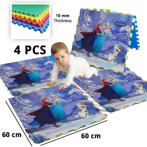 4Pcs Frozen Disney Kids Foam Puzzle Play Mat 60×60Cm