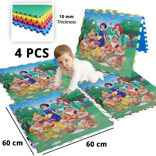 4Pcs Princess Disney Kids Foam Puzzle Play Mat 60×60Cm