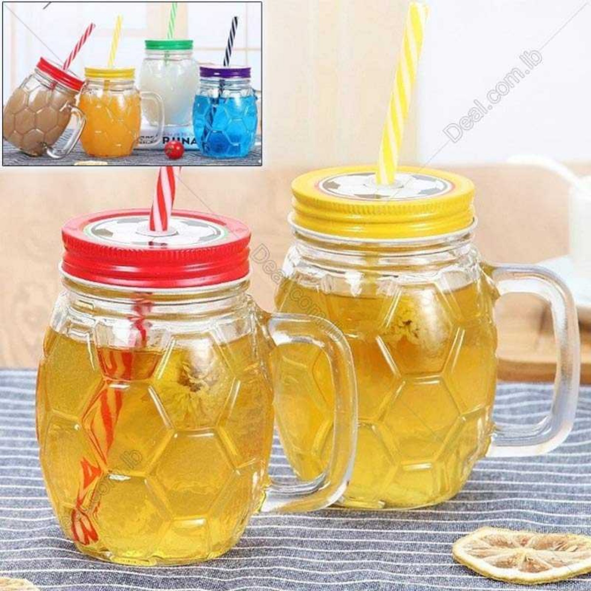 football shaped glass mason jar