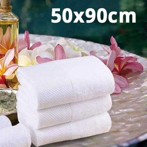 50x90cm Hotel Luxury Embroidery White Bath Towel