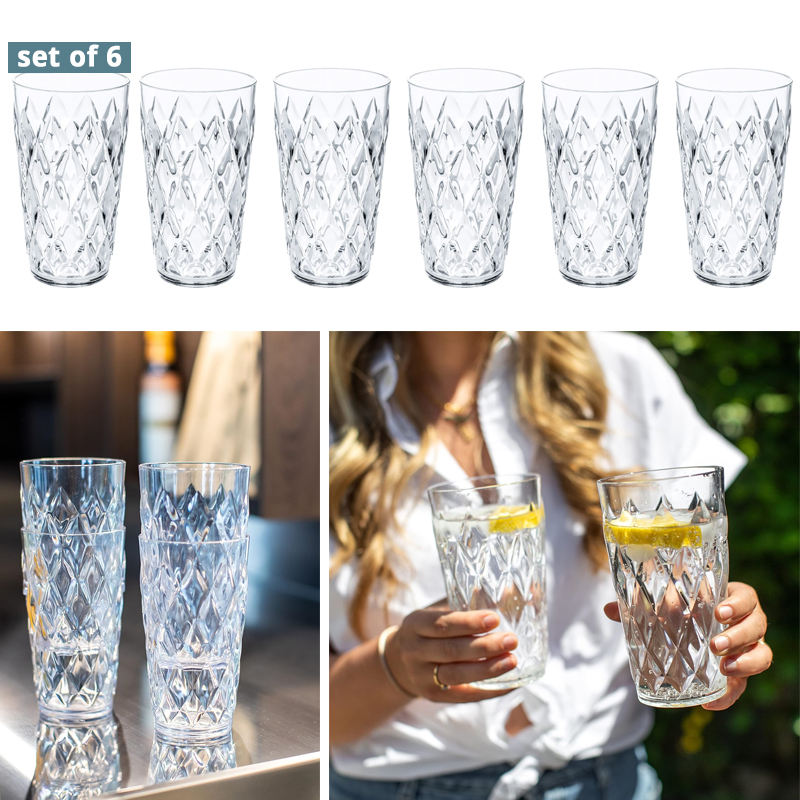 6+pieces+Glass+Diamond+luxury+Transparent+Glass