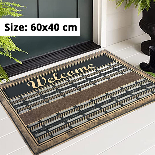 60x40cm+Indoor+%26+Outdoor+Waterproof+Rubber+Door+Mat