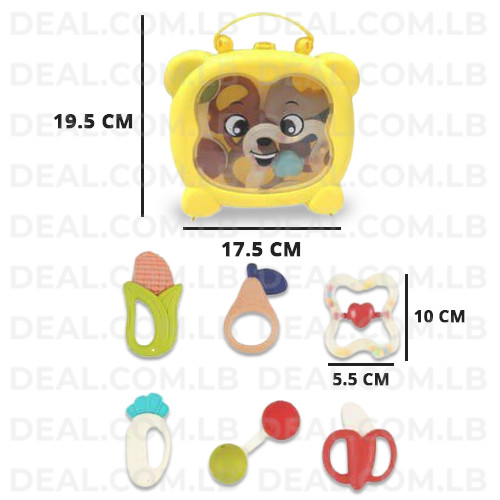 6pcs+Baby+rattle+Set+With+Bag