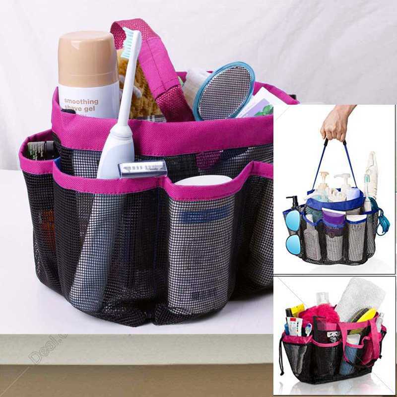 8 Pocket Shower Caddy Bath Caddy Cosmetics Organizer Portable Storage