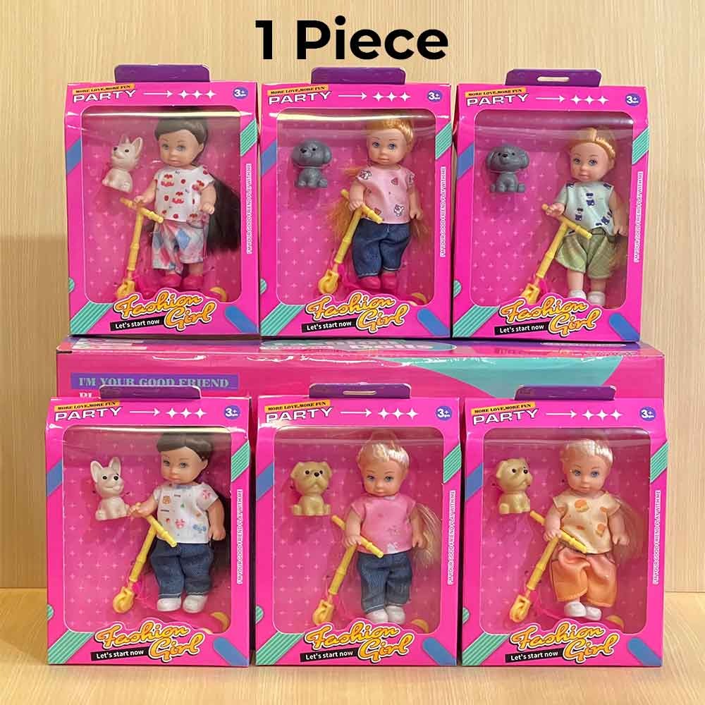 A lovely doll with a mini scooter and a cute pet makes playtime more fun and interactive. Its colorful and adorable design makes it a great gift choice for children ages 3 and up.