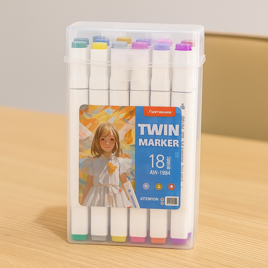 ART Walker 18 Pcs Twin Marker Colors