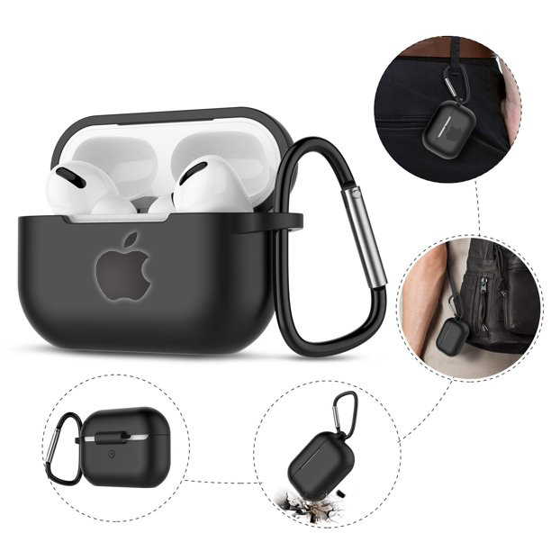 AirPods Pro Silicone Case, AirPods 3 Case with Keychain, Njjex Shockproof Protective Premium Silicone Cover Skin for Apple Airpods