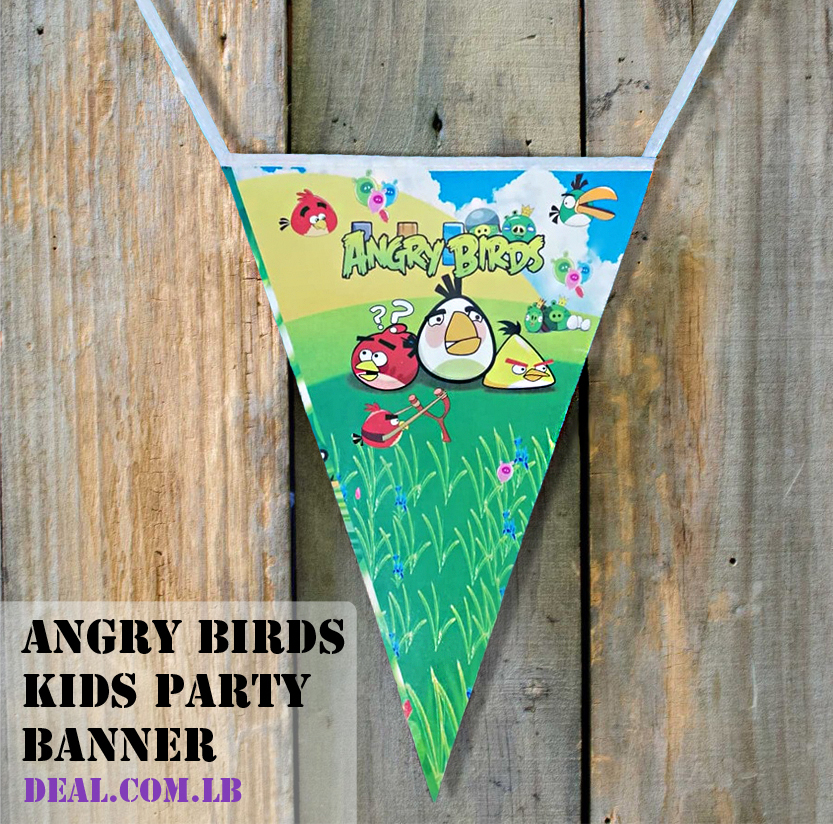 Angry Birds Kids Party Wall Decoation Banner