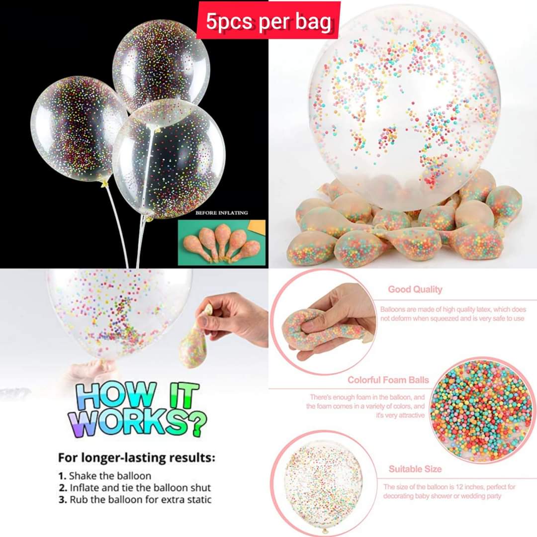 Balloon with foam 5 pcs