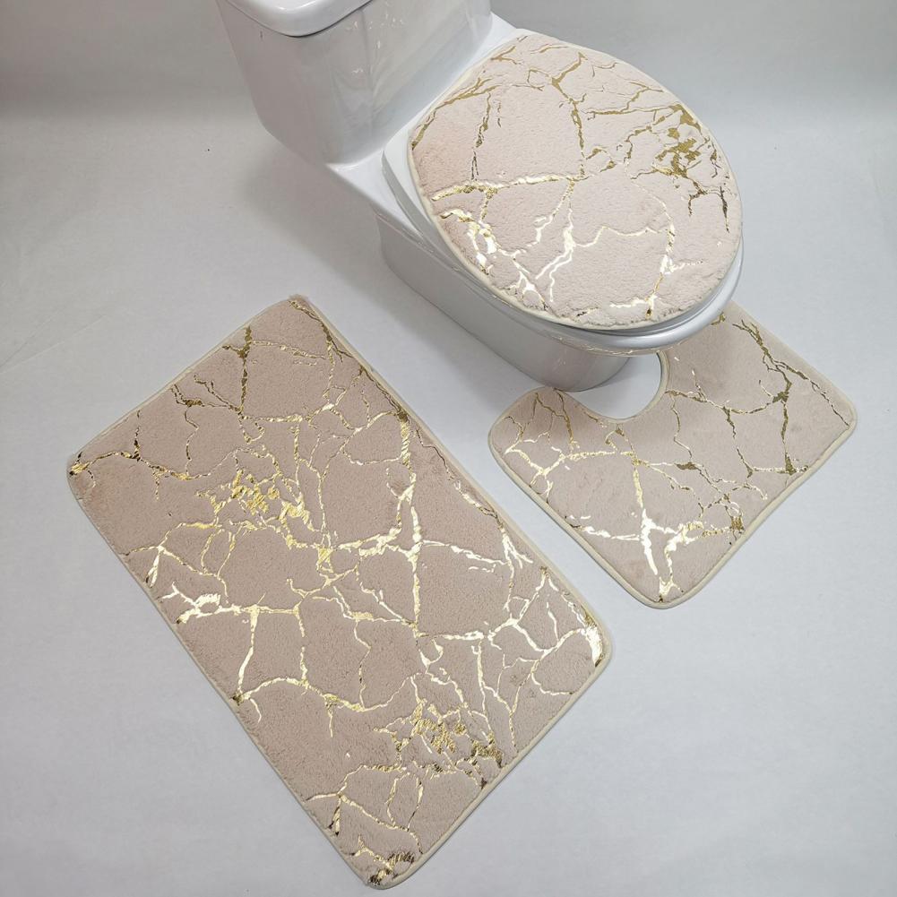 Beige Luxury marble 3piece bath sets