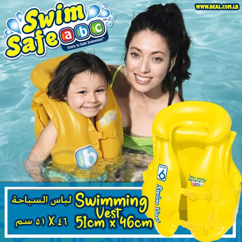 Bestway+32034+Float+Inflatable+Swim+Safe+Kid+Life+Jacket+51%2A46cm