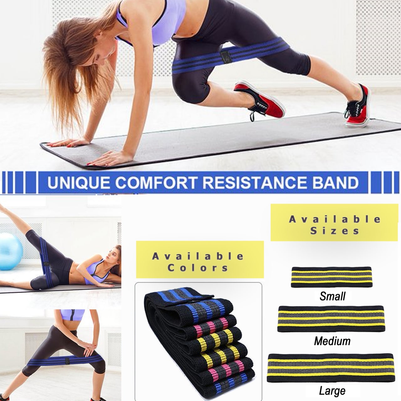 Blue+Stripes+Fitness+Elastic+Resistance+Bands