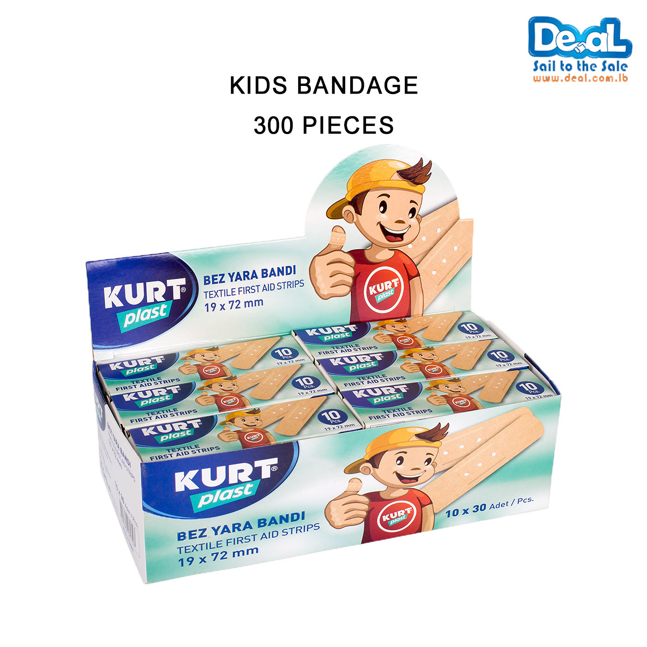 Box Of 300pcs Kids Bandage 19*72mm
