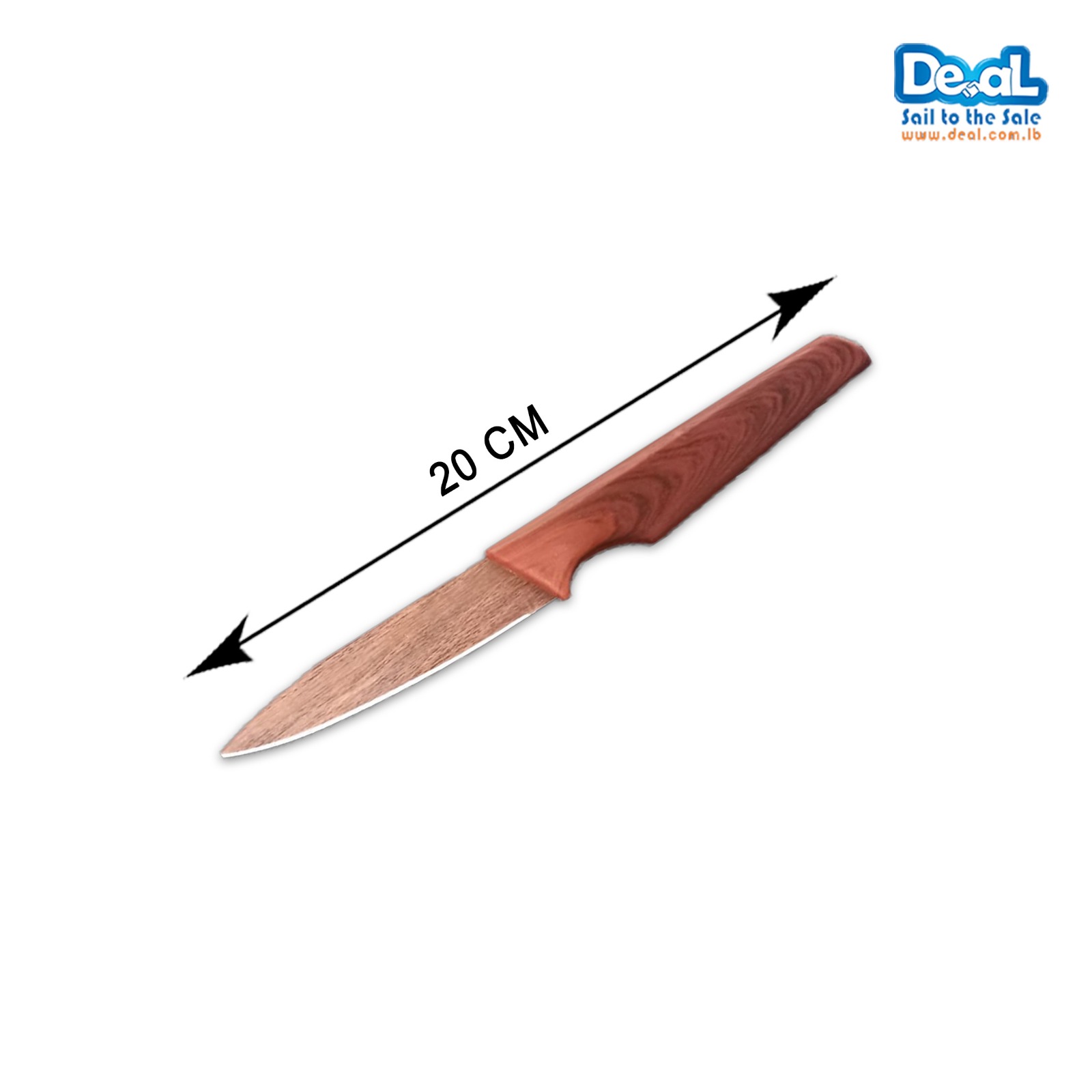 Brown Wooden Design Kitchen Knife 20cm