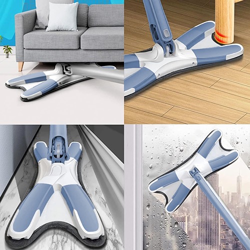 Butterfly Mop, X-Shape Microfiber Mop, Imitation Hand Twist Quick Dry Mop for Floor Cleaning