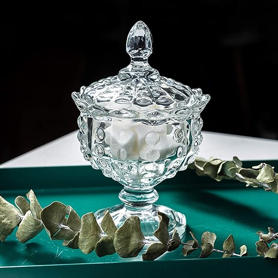 Clear+Glass+Candy+Jar+with+Lids+Crystal+Jewelry+Containers+Crown+Shaped+Food+Biscuit+Barrel+for+Woman+Girls+Home+Kitchen+Storage+Tank+Random+Style