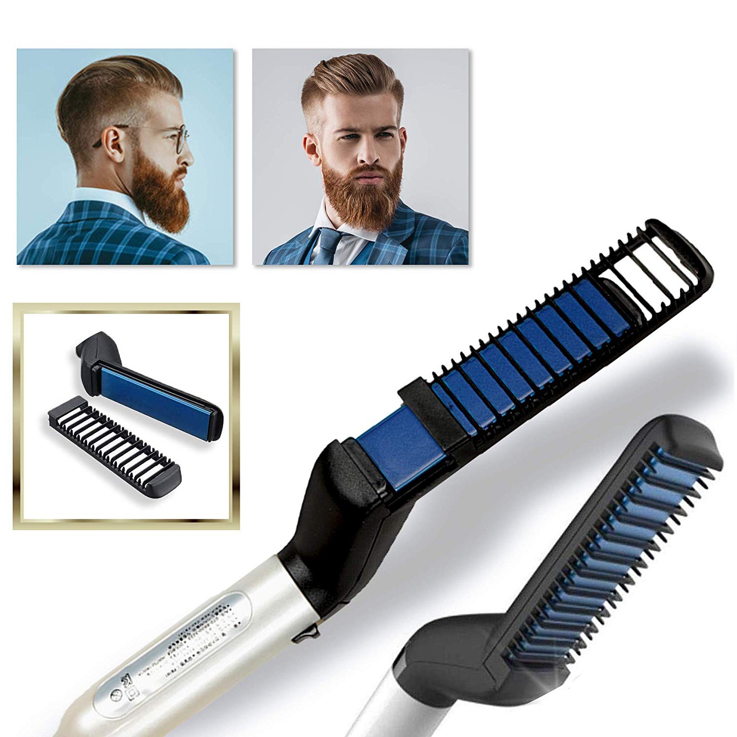Comb hair styling and hair heated on electricity