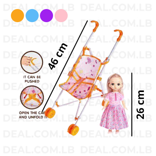 Cute+Doll+With+Baby+Stroller