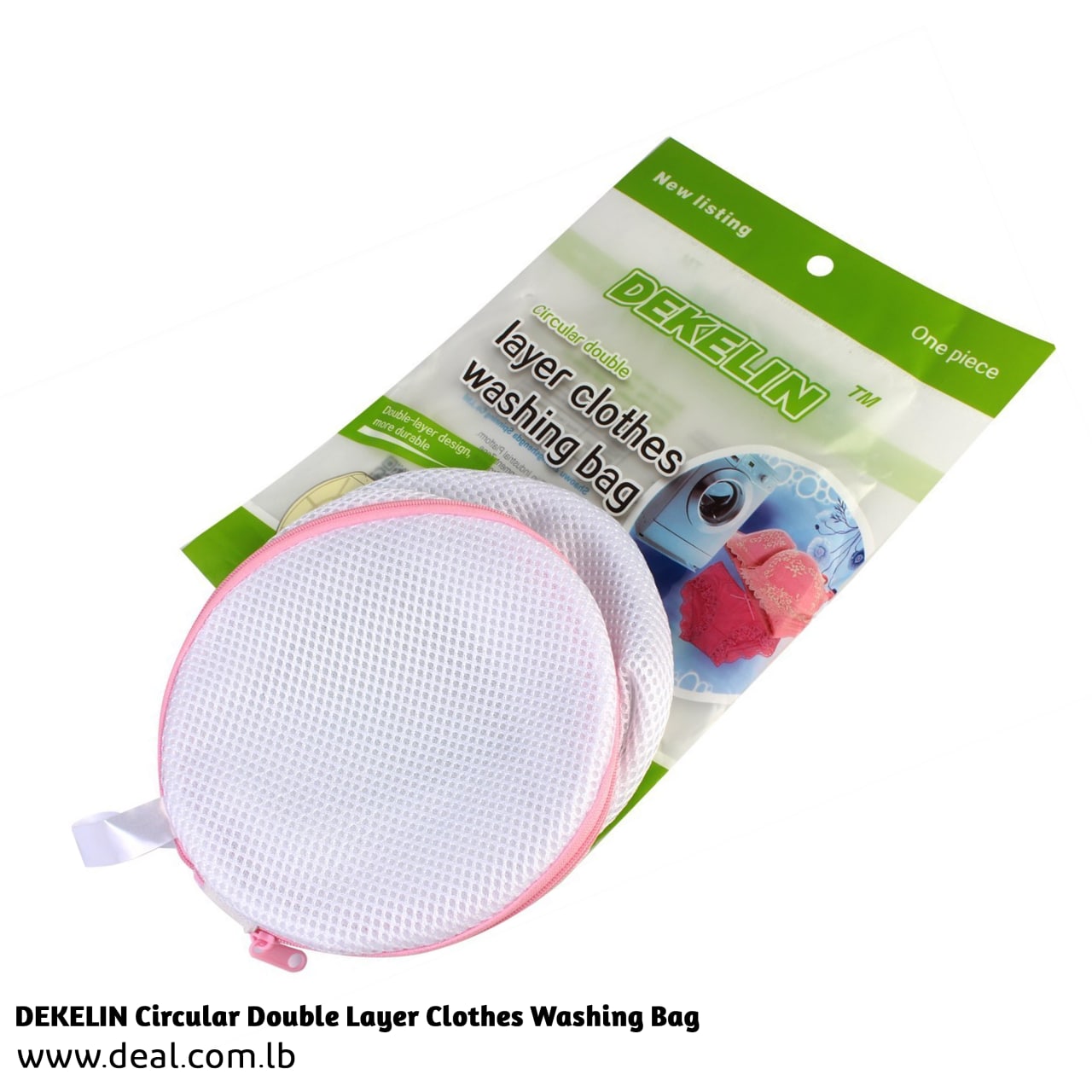 DEKELIN Circular Double Layer Clothes Washing Bag