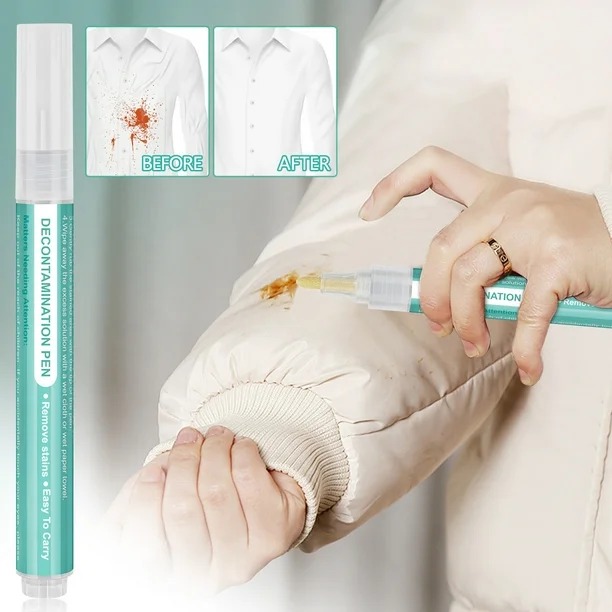 Decontamination Pen Stains Remover Stick Laundry Stain Remover Pen Grease Stain Remover Portable Stain Remover Pen 5ML