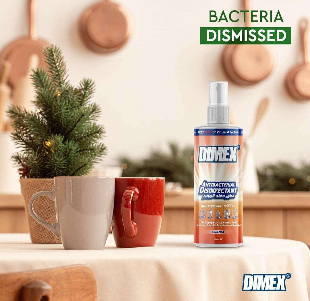 Dimex 500ml Orange Antibacterial Disinfectant with chlorine