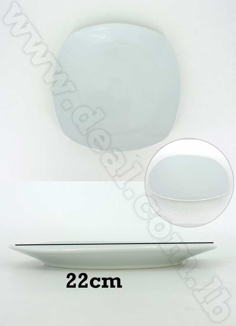 Dinner plate ceramic Squared 22 cm
