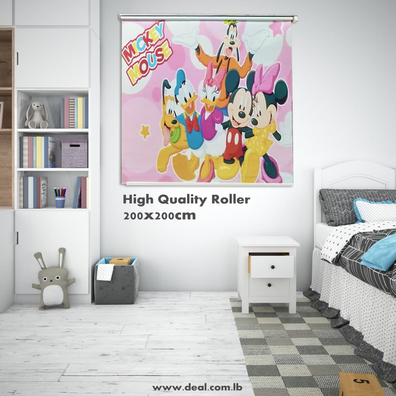 Disney Roller Kids Black Out Curtains 200x200cm