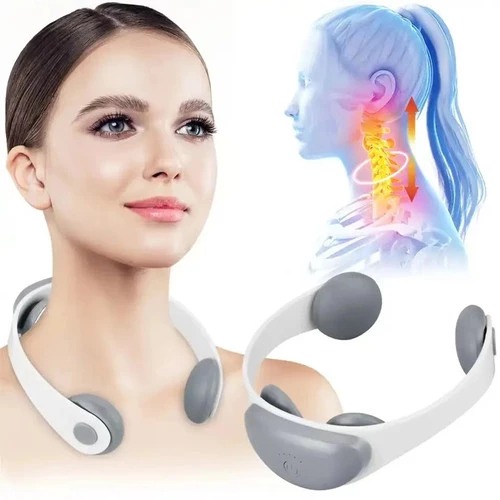 Electric Back Neck Shoulder Massager Mini Neck Massage Apparatus Portable Physiotherapy Function Double Head For Muscle Relieve