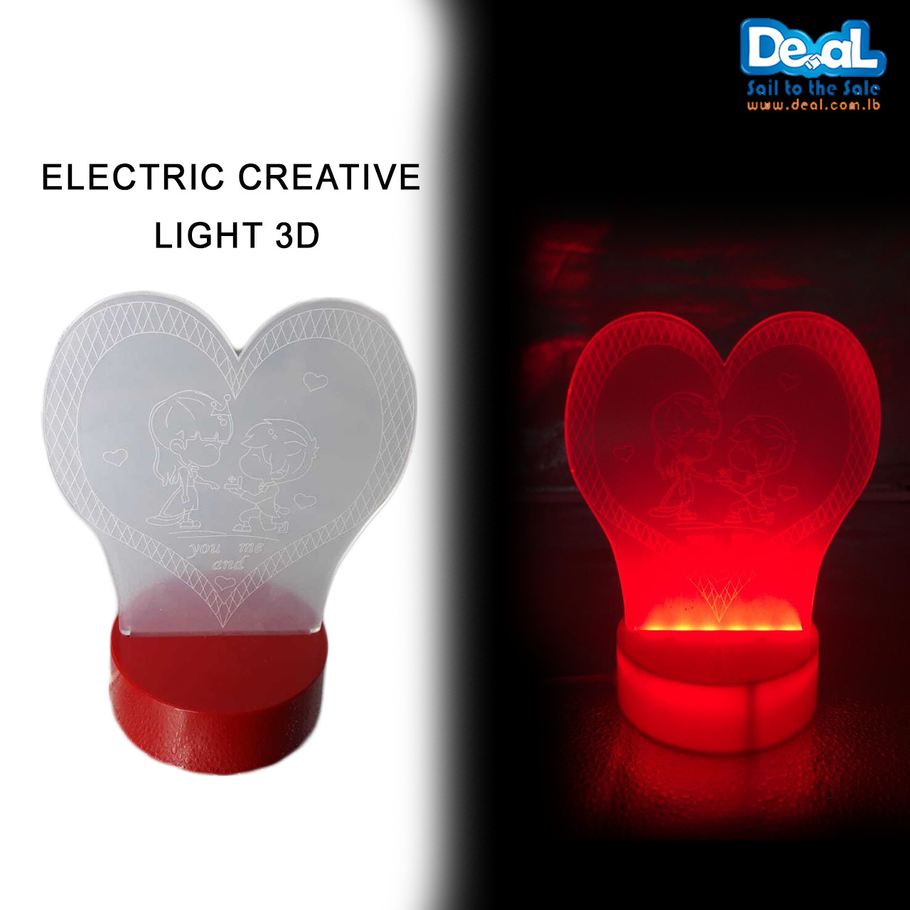 Electric+Creative+Light+3D+Heart+Shape