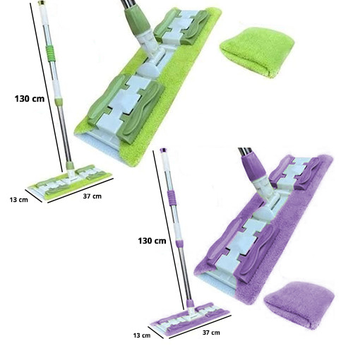1Pcs Floorings Mop With Extendable Stick and 2 Washable Pads