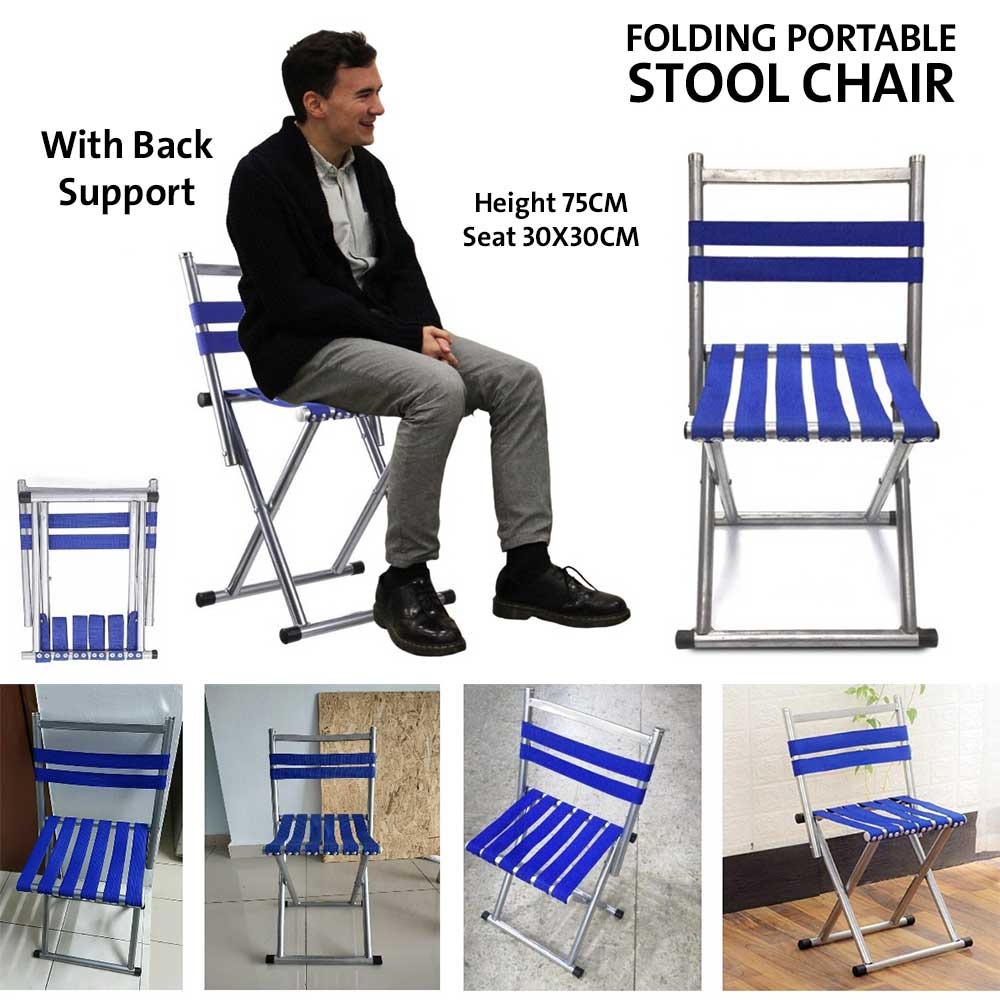 Foldable Camping Chair, Heavy Duty Outdoor Portable Lightweight Folding Stool, Fishing Hiking Beach Picnic Stool Collapsible Camping Stool Mini for Travel Garden Chair