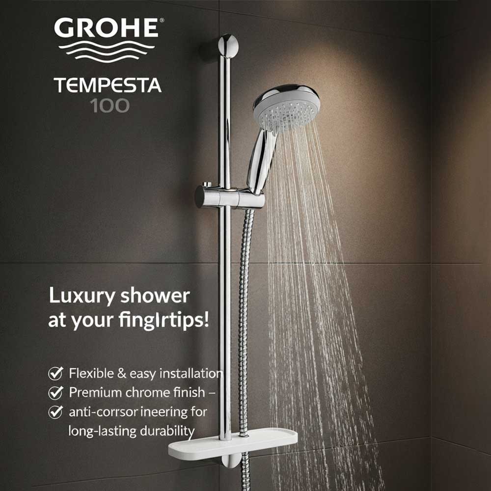 طقم دش جروهي Tempesta 100 | GROHE Tempesta 100 Shower Set