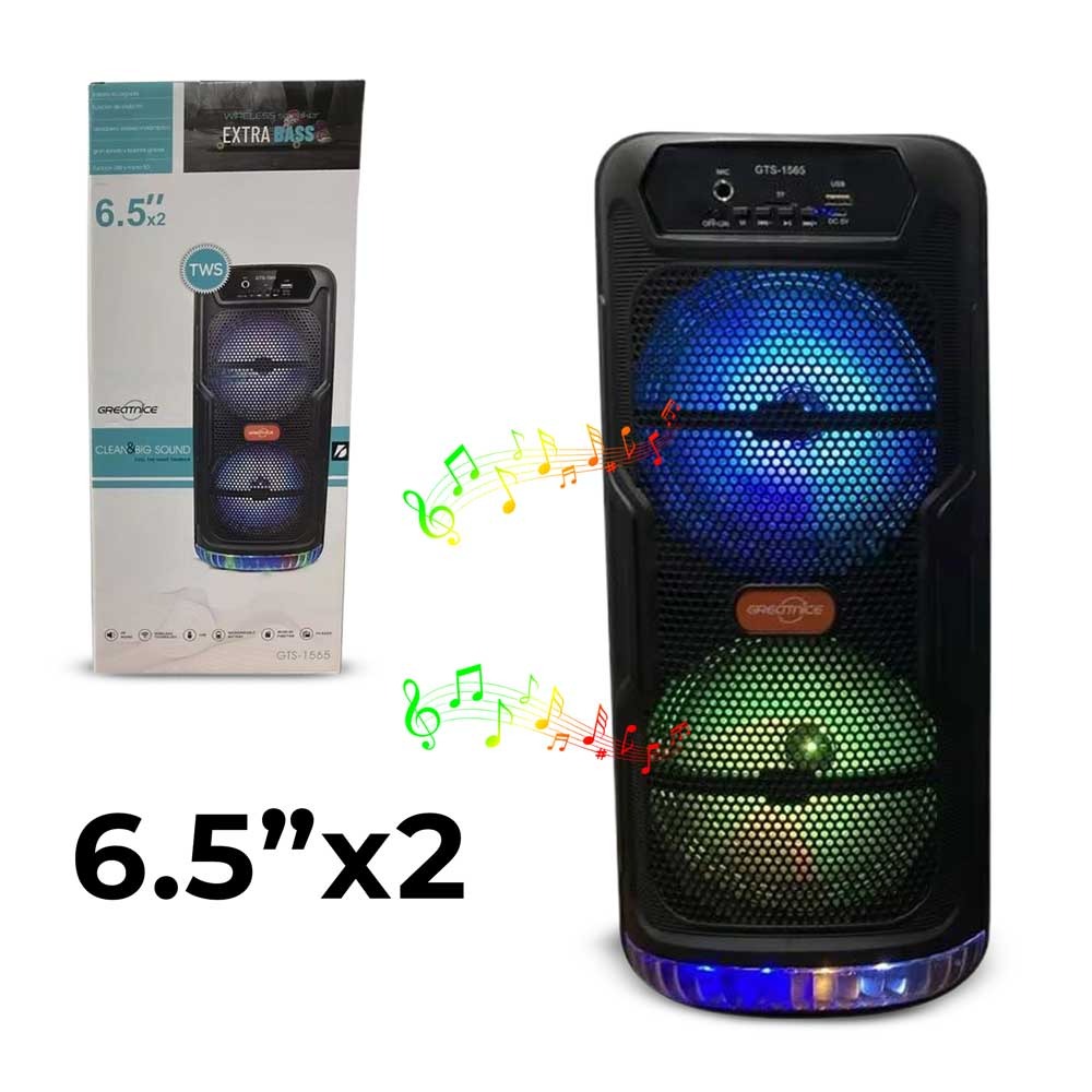 GTS-1565 Portable Bluetooth Speaker RGB Light,Wireless Speaker Clean and Big Sound