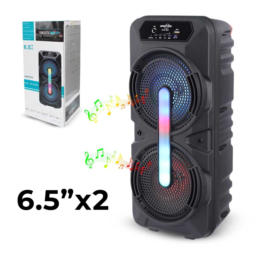 GTS-1621 Portable Bluetooth Speaker RGB Light,Wireless Speaker Clean and Big Sound