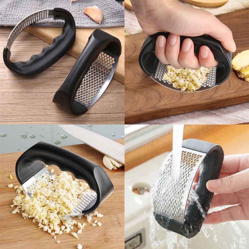 Garlic Press Stainless Steel Crusher Manual Garlic Mincer Chopping Garlic Tool