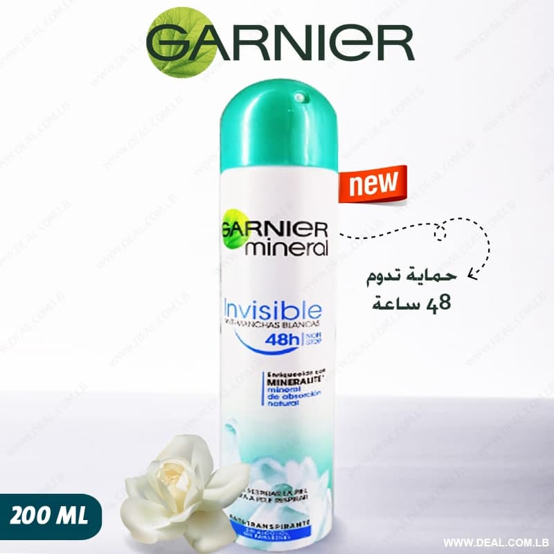 Garnier Mineral Invisible Spray Deodorant 200ml