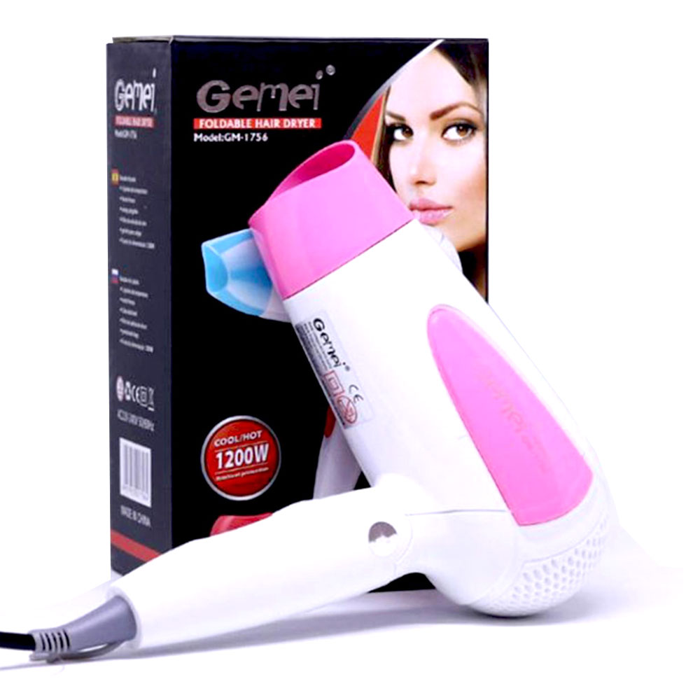Gemei Foldable Hair Dryer 1200W 1756