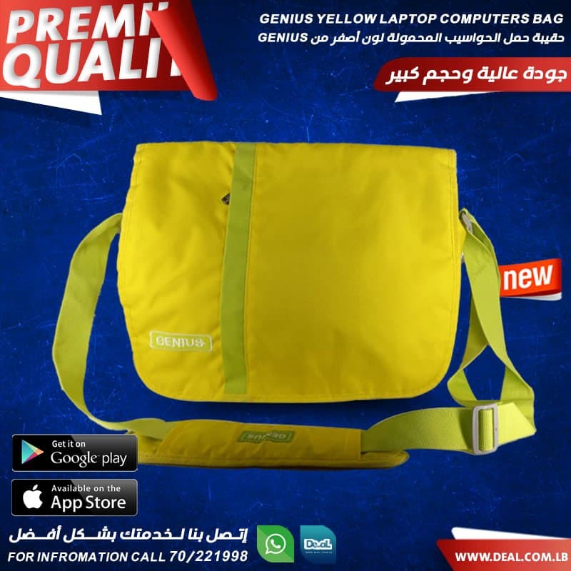 Genius Yellow Laptop Computers Bag