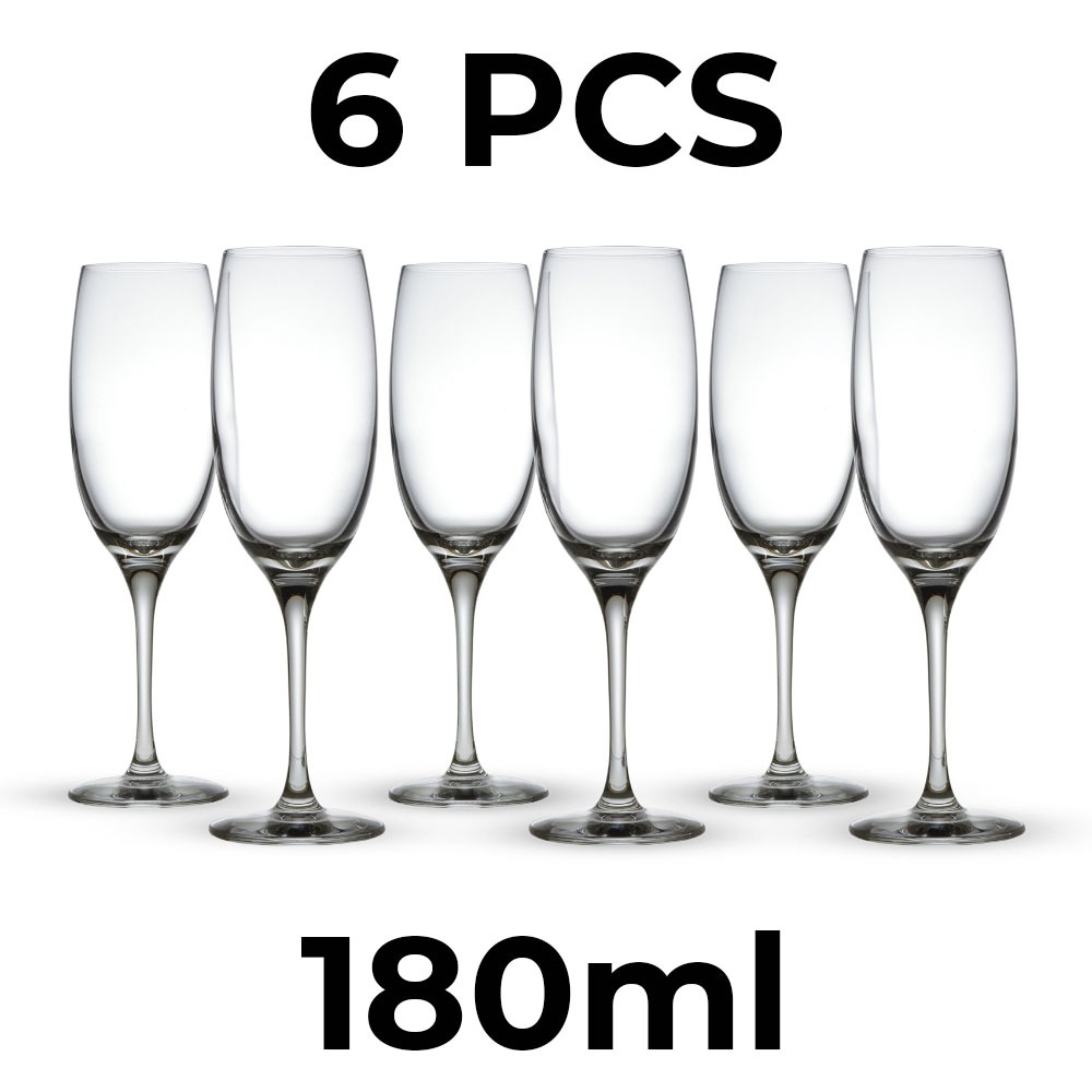 Goblet 6 Pieces Drink Glasses Long Cup 180ML