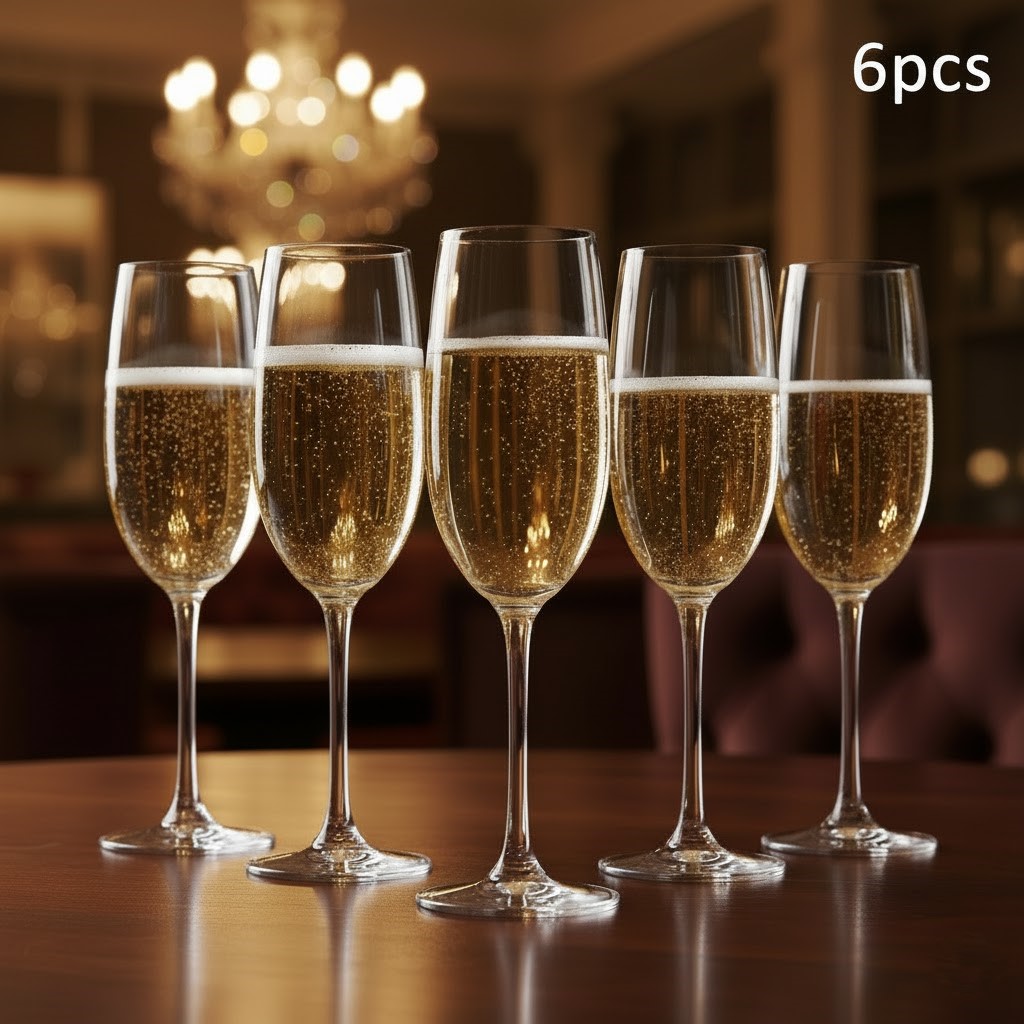 كؤوس زجاجية 6 قطع – 180 مل | 6 PCS Glass Cups 180ML