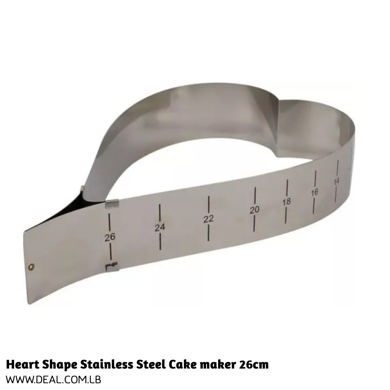 Heart+Shape+Stainless+Steel+Cake+maker+26cm