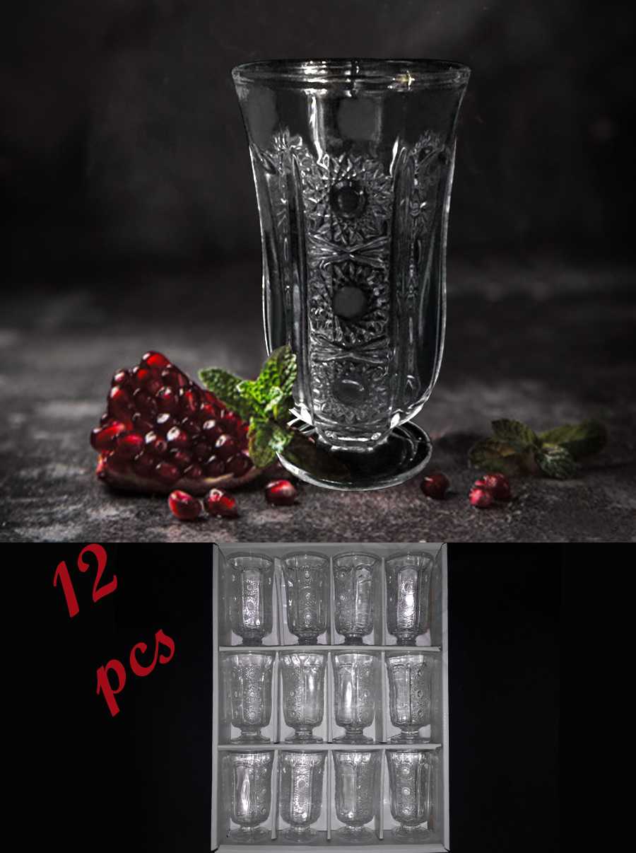 High Quality Glassware Set of 12 pcs with simple design