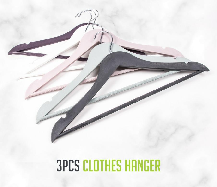 High Quality Plastic Hangers set of 3pcs