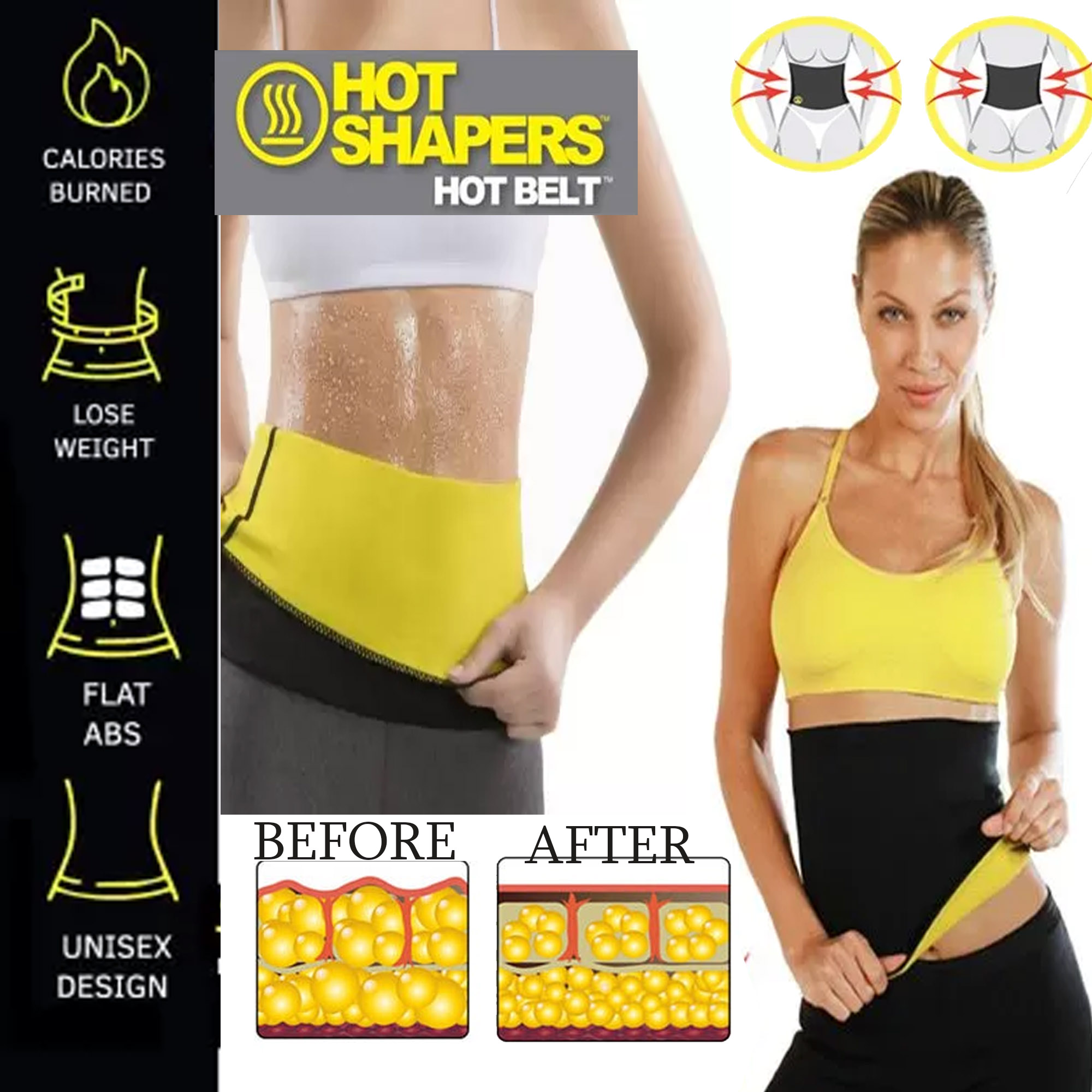 Hot Shaper Slimming Belt Hot Shapers Super Abs Slimming And Exercise Hot BeltUnisex Belt