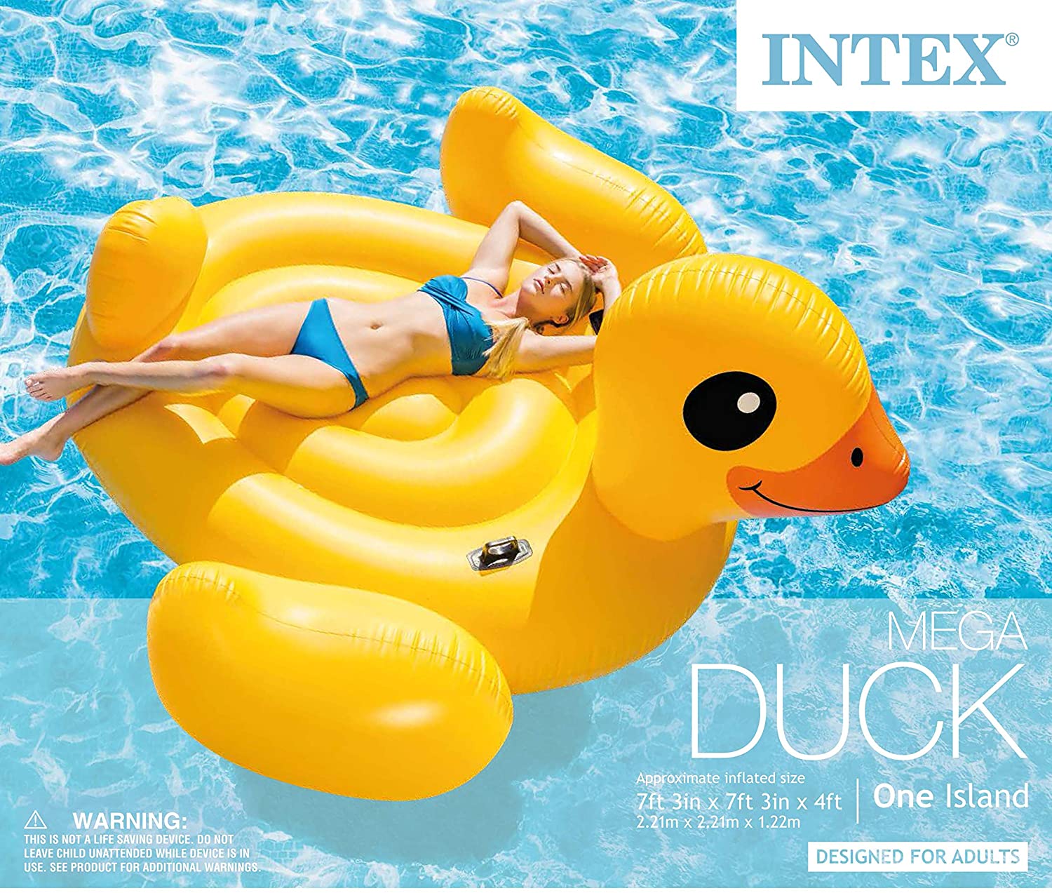 Intex Mega Yellow Duck, Inflatable Island