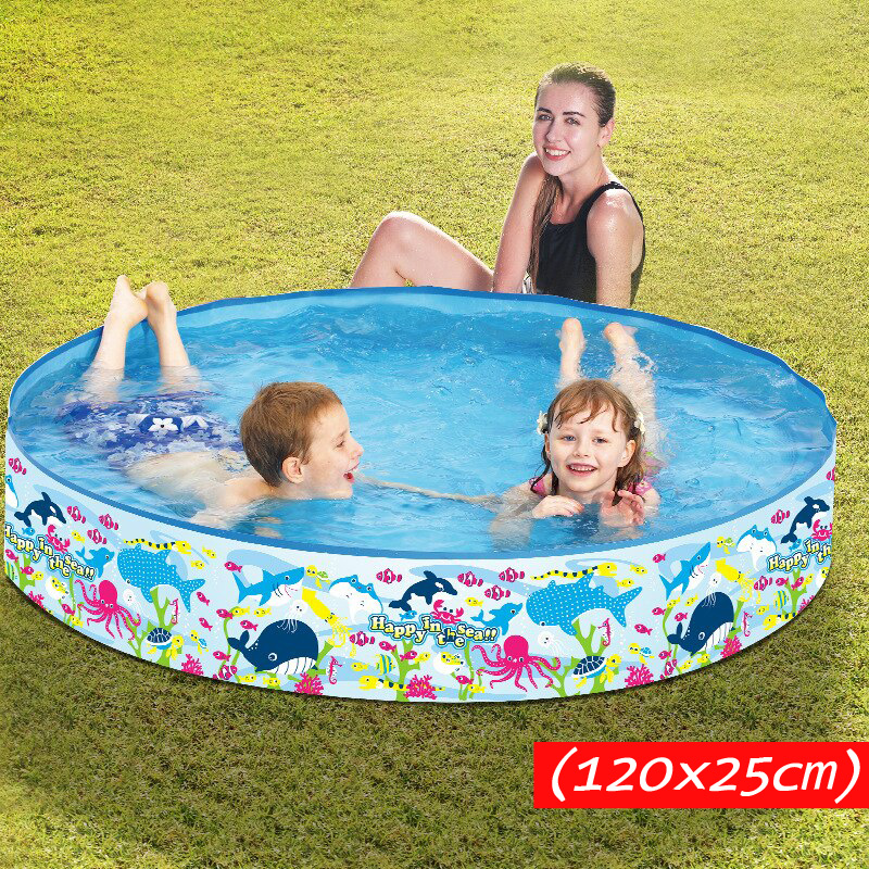 Jilong Happy Sea Paddling Pool Diameter 120 * 25 cm Childrens Pool Swimming Pool with Fixed Walls