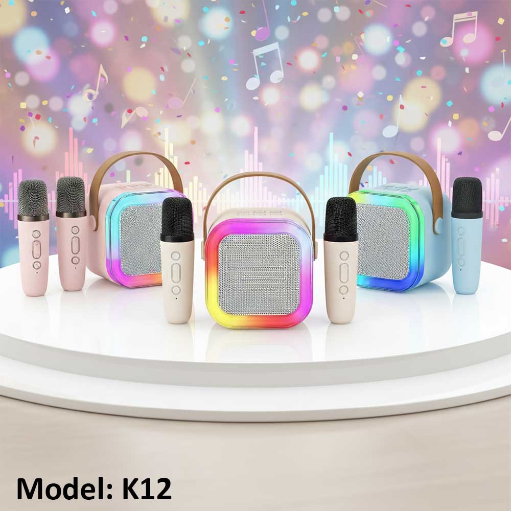 K12 Mini Bluetooth Speaker with 2 Microphones,Portable Bluetooth Speaker