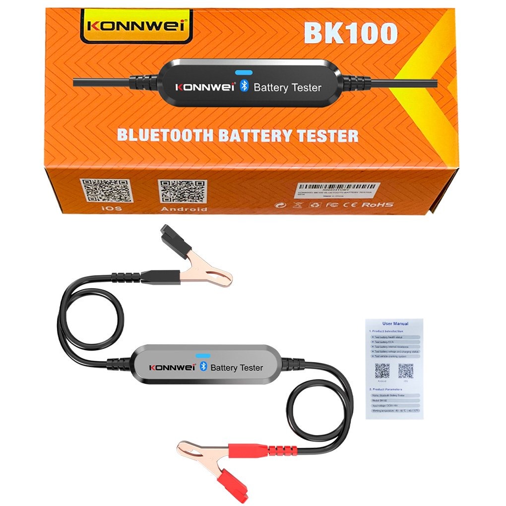 KONNWEI Mobile app Battery Tester BK100 with Bluetooth Battery Load Tester for All 6v 12v battery