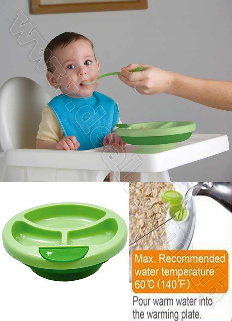 Keeping Warm Stay Put Divided Suction Warming Plate
