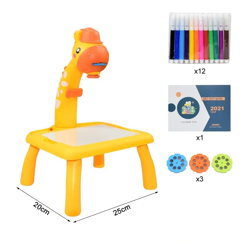 Kids+Led+Projector+Drawing+Table+Toy+Set+Art+Painting+Board+Table+Light+Toy+Educational+Learning+Paint+Tools+Toys+for+Children